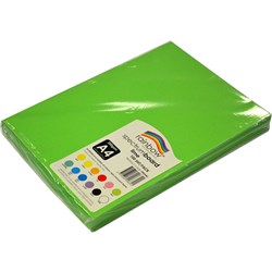 RAINBOW SPECTRUM BOARD A4 220GSM LIME PK100