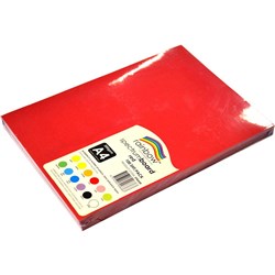 RAINBOW SPECTRUM BOARD A4 220GSM RED PK100