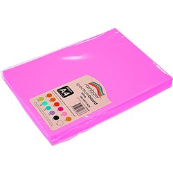 RAINBOW SPECTRUM BOARD 200GSM A4 HOT PINK PACK 100 SHEETS