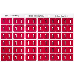 AVERY NUMERIC CODING LABEL 1 SIDE TAB 25X38MM MAGENTA PACK OF 180