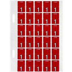 AVERY NUMERIC CODING LABEL 1 TOP TAB 20X30MM MAGENTA PACK OF 150
