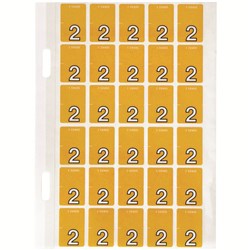 AVERY NUMERIC CODING LABEL 2 TOP TAB 20X30MM ORANGE PACK OF 150