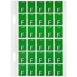 AVERY ALPHABET CODING LABEL F TOP TAB 20X30MM LIGHT GREEN PACK OF 150