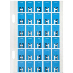 AVERY ALPHABET CODING LABEL H TOP TAB 20X30MM BLUE PACK OF 150