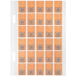 AVERY ALPHABET CODING LABEL M TOP TAB 20X30MM PINK PACK OF 150