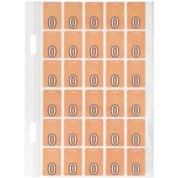 AVERY ALPHABET CODING LABEL O TOP TAB 20X30MM ORANGE PACK OF 150