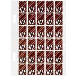 AVERY ALPHABET CODING LABEL W SIDE TAB 20X30MM BROWN PACK OF 150