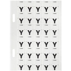 AVERY ALPHABET CODING LABEL Y TOP TAB 20X30MM WHITE GREY PACK OF 150