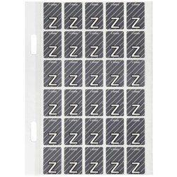 AVERY ALPHABET CODING LABEL Z TOP TAB 20X30MM GREY PACK OF 150