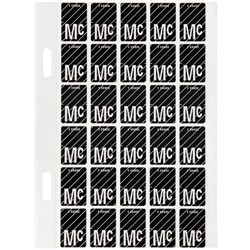AVERY ALPHABET CODING LABEL Mc TOP TAB 20X30MM WHITE BLACK PACK OF 150