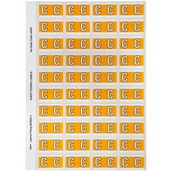 AVERY ALPHABET CODING LABEL C SIDE TAB 25X42MM YELLOW PACK OF 240
