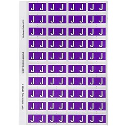 AVERY ALPHABET CODING LABEL J SIDE TAB 25X42MM PURPLE PACK OF 240