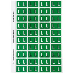 AVERY ALPHABET CODING LABEL L 25X42MM DARK GREEN PACK OF 240