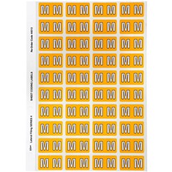 AVERY ALPHABET CODING LABEL M SIDE TAB 25X42MM YELLOW PACK OF 240