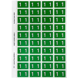 AVERY NUMERIC CODING LABEL 1 SIDE TAB 25X42MM DARK GREEN PACK OF 240