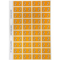 AVERY NUMERIC CODING LABEL 2 SIDE TAB 25X42MM ORANGE PACK OF 240