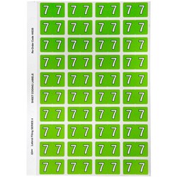 AVERY NUMERIC CODING LABEL 7 SIDE TAB 25X42MM LIGHT GREEN PACK OF 240