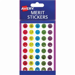 AVERY MERIT STICKERS Mini Smiley Faces 18mm Pk800