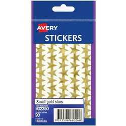 AVERY STICKER HANDIPACKS SMALL GOLD STARS Minimum buy quantity 10 pkts