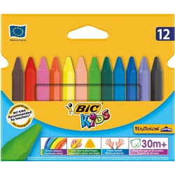 CRAYON BIC KIDS TRIANGLE GRIP COLOURS Pack 12 829773
