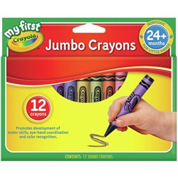 CRAYOLA MY FIRST JUMBO CRAYONS 12 ASSORTED 101X14MM