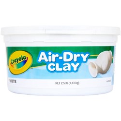 CRAYOLA AIR DRY CLAY WHITE 1.1KG