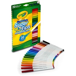 CRAYOLA THINLINE MARKERS 20 Asst SuperTips