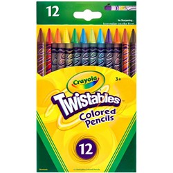CRAYOLA PENCILS TWISTABLES 12 ASSORTED COLOURS