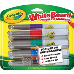 CRAYOLA VISI MAX DRY ERASE MARKER BROAD LINE 8 ASSORTED COLOURS