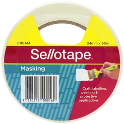 SELLOTAPE MASKING TAPE 125B 24mm x 50m (WAS 267)