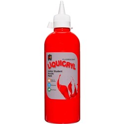 EC LIQUICRYL PAINT 500ML FLUORESCENT SCARLETT
