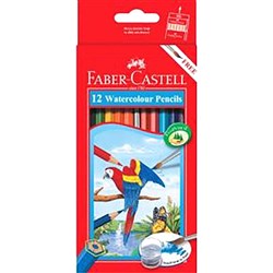 FABER-CASTELL WATERCOLOUR PENCILS ASSORTED 12s