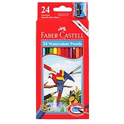 FABER-CASTELL WATERCOLOUR PENCILS ASSORTED 24s