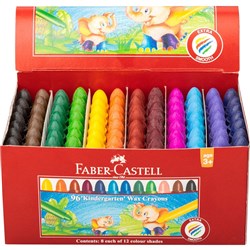 FABER-CASTELL CHUBLET WAX CRAYONS 96s