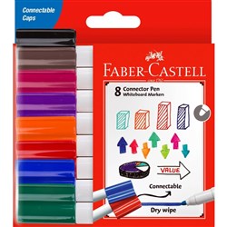 FABER CASTELL WBOARD MARKERS ASSORTED 8'S