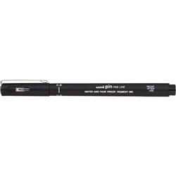 UNIBALL PIN FINELINE PEN 0.8MM BLACK PIN028200 Minimum buy quantity 12