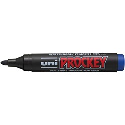 UNI PROCKEY PERMANENT MARKER Bullet Tip Blue Box of 12