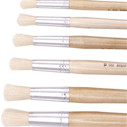 Jasart Hog Bristle Series 582 Round Brushes Size 7 Pack of 12