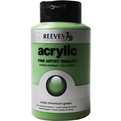 REEVES FINE ARTIST ACRYLIC OXIDE CHROMIUM GREEN 400ML