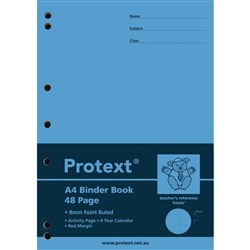 PROTEXT BINDER BOOK A4 8MM RULED 48 PAGE KOALA