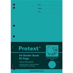 PROTEXT BINDER BOOK A4 8MM RULED 96 PAGE SHEEP