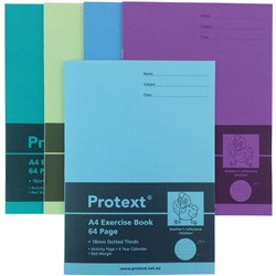 PROTEXT EXERCISE BOOK A4 64 page 18mm D T Chicken