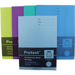 PROTEXT EXERCISE BOOK A4 48 PAGE 9MM D T BEETLE