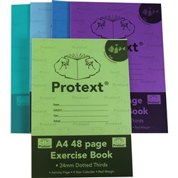 PROTEXT EXERCISE BOOK A4 48 PAGE 24MM D T FISH