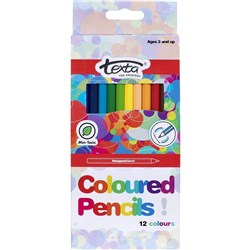 TEXTA COLOURED PENCILS Assorted Bx12