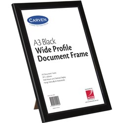 CARVEN PLASTIC BLACK FRAME A3 DOCUMENT FRAME