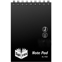 SPIRAX P560 PP NOTEPAD 8MM RULED 96 PAGE 112X77MM T/O