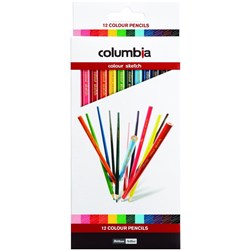 COLUMBIA COLORSKETCH PENCILS Full Length Assorted Pk12