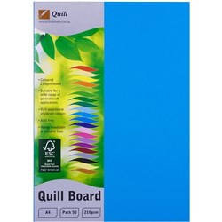 QUILL XL MULTIBOARD A4 210GSM MARINE BLUE PK50