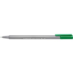 STAEDTLER 334 TRIPLUS FINELINER SUPERFINE 0.3MM GREEN BOX 10